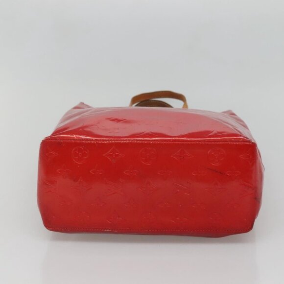 LOUIS VUITTON Monogram Vernis Reade MM Hand Bag Red Rouge - Picture 11 of 14